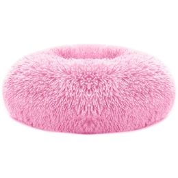 Pet Dog Bed Soft Warm Fleece Puppy Cat Bed Dog Cozy Nest Sofa Bed Cushion L Size (Option: Pink-L)