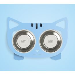 Anti-falling Cat Dog Feeding Water Bowl (Option: Blue-Style2)