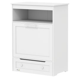 Pet Feeder Station Storage Cabinet, Dog Food Storage Container with Dog Raised Bowls, Watering Supplies, White (Option: White-935x505x210 mm)